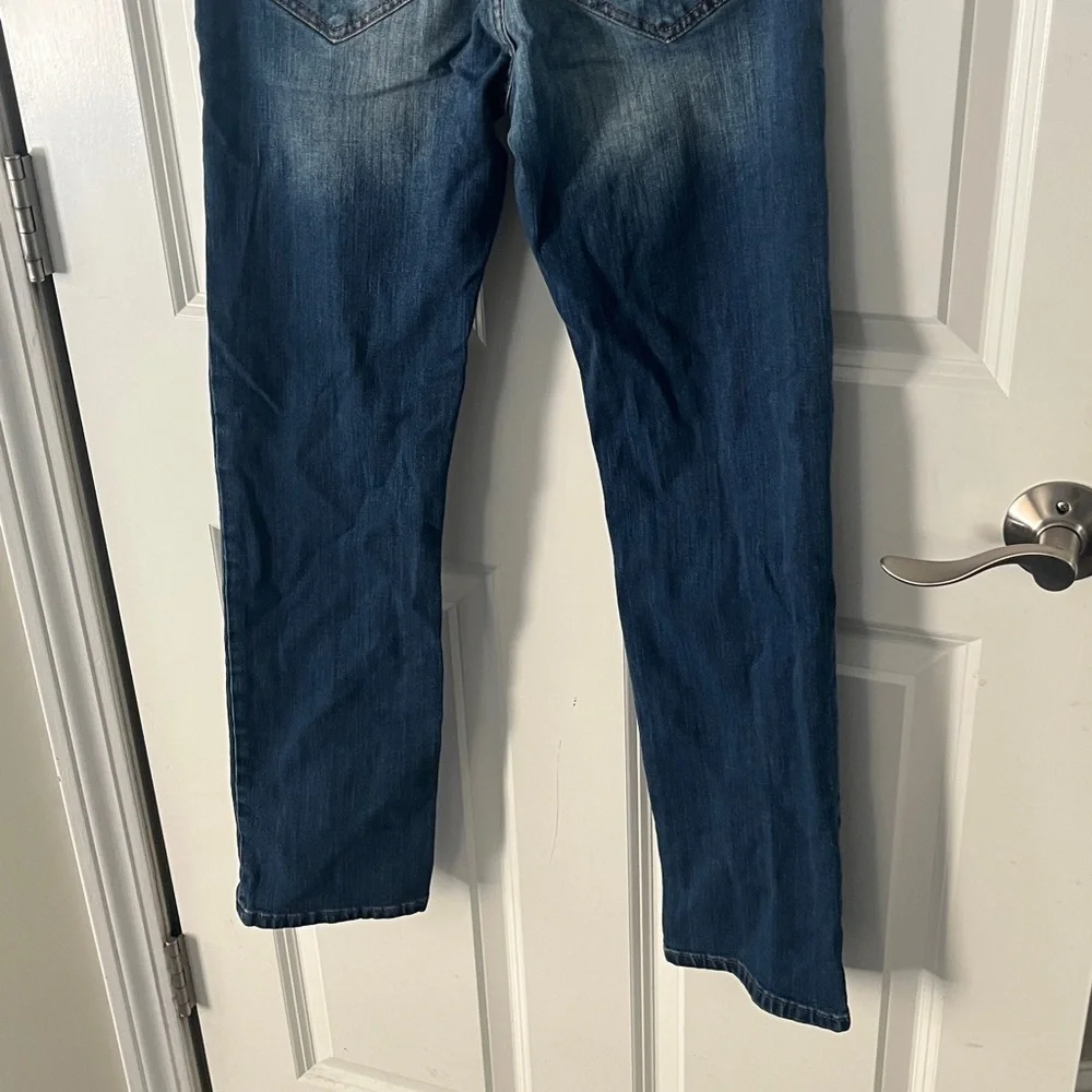 7 FAM Standard Jeans straight leg stretch Size 14 med/dark wash
